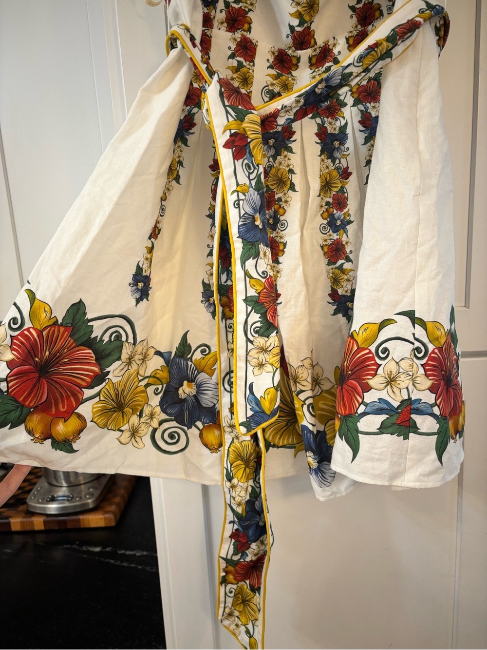 new Farm Rio tropi off-white belted bustier mini dress - Picture 5 of 8